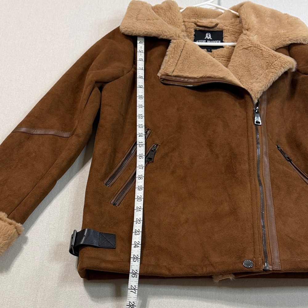 Steve Madden Brown Teddy Jacket - Picture 7 of 11